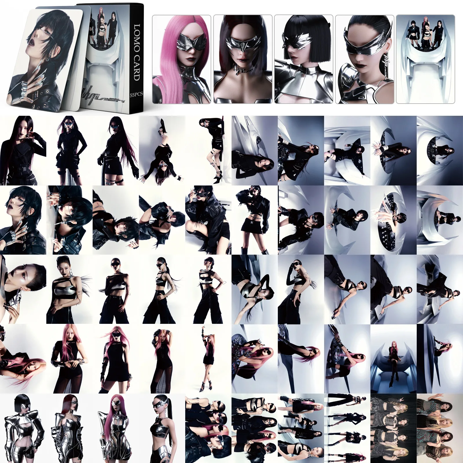 55 шт. Kpop KARINA зимой ниннинг Жизель альбом Whiplash коллекция фотооткрыток веера