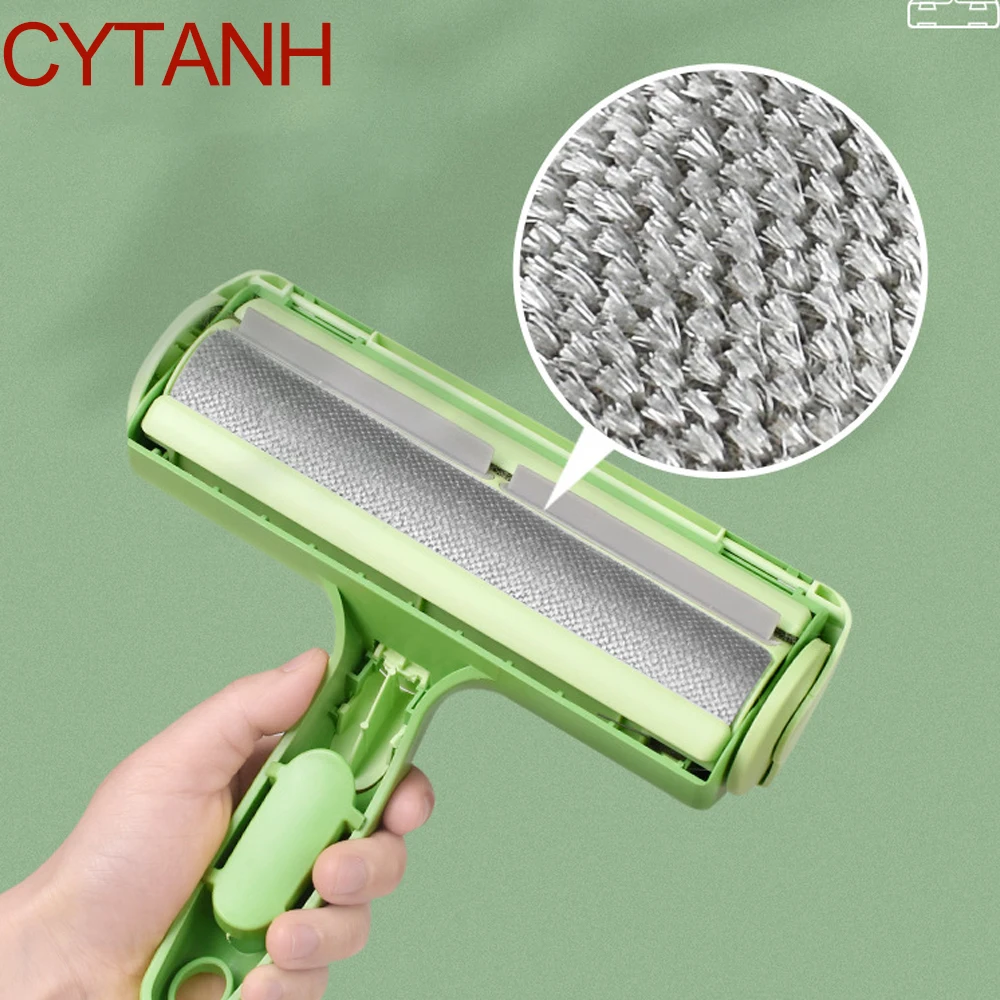 

2color 2-Way Remove Pet Hair Roller Dog Hair Remover Brush Carpet Cleaning Brush Lint Cat Sticking Roller Carpet Cleaner Brushes