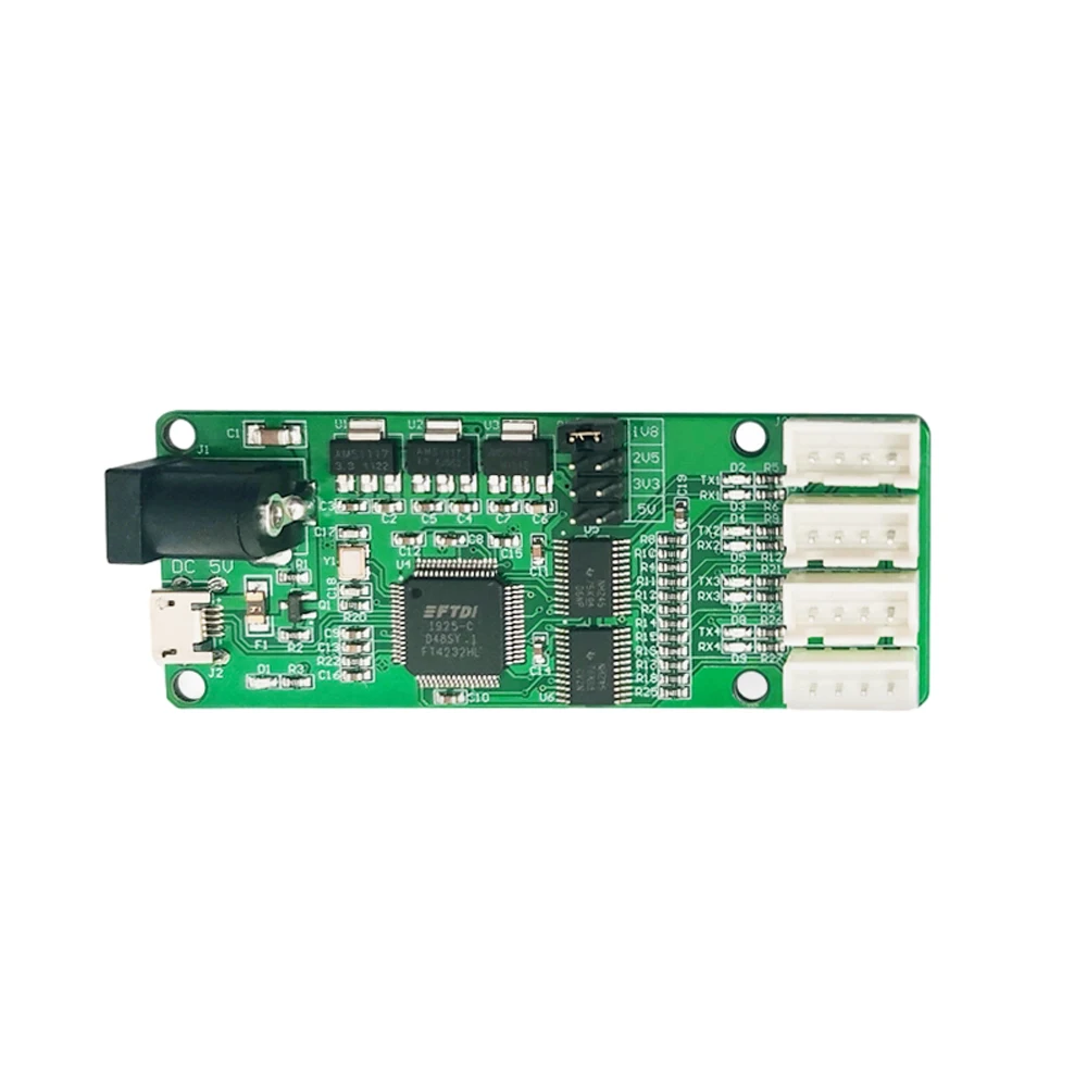 

LC-FT4232-4TTL USB To TTL Converter Module 4 Channel High Speed UART Serial Port Communication Board 5V 3.3V 2.5V 1.8V For PC