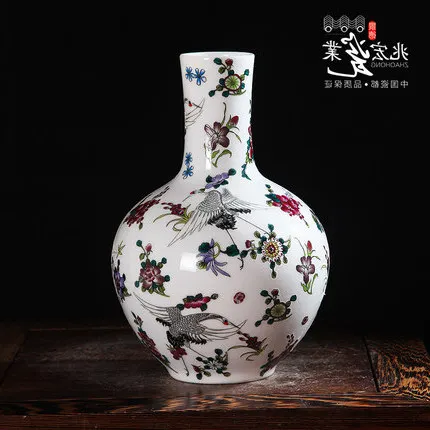 

Керамическая Мини-ваза Hong Siu Jingdezhen для декоративно-прикладного искусства, украшения Xianhe, светящийся пастельный гранат