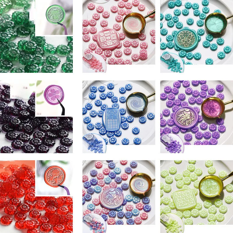 

300g Transparent Aurora Enamel Seal Wax Particle DIY Birthday Gift Packaging Box Decorative Sealing Material