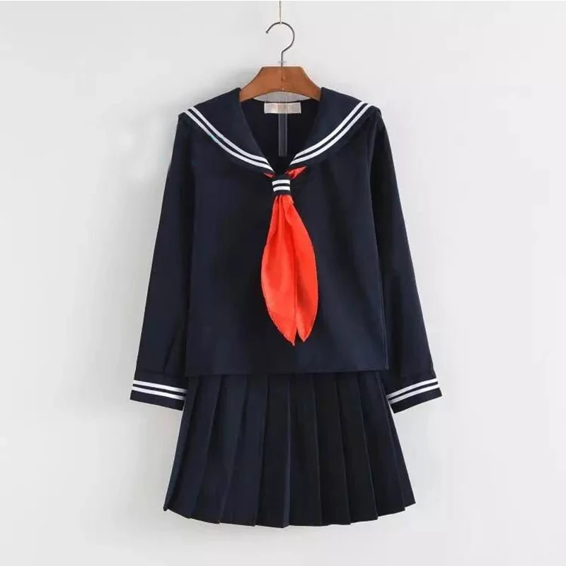 S-3XL Jigoku Shoujo Enma Ai Summer Sailor Suit School Uniform Students Cloth Tops Skirts Sweater Anime Cosplay Costumes