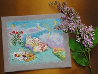 nn yixiao counted cross stitch kit cross stitch rs cotton with cross stitch a pair of rabbits for spring outing 29 27