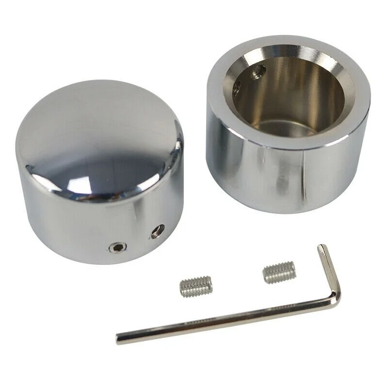 

Fit for Harley Sportster 883 1200 Dyna VRSCA V Rod 02-06 Softail Chrome Adjustable Front Axle Nut Bolt Guard Protect Cover Caps