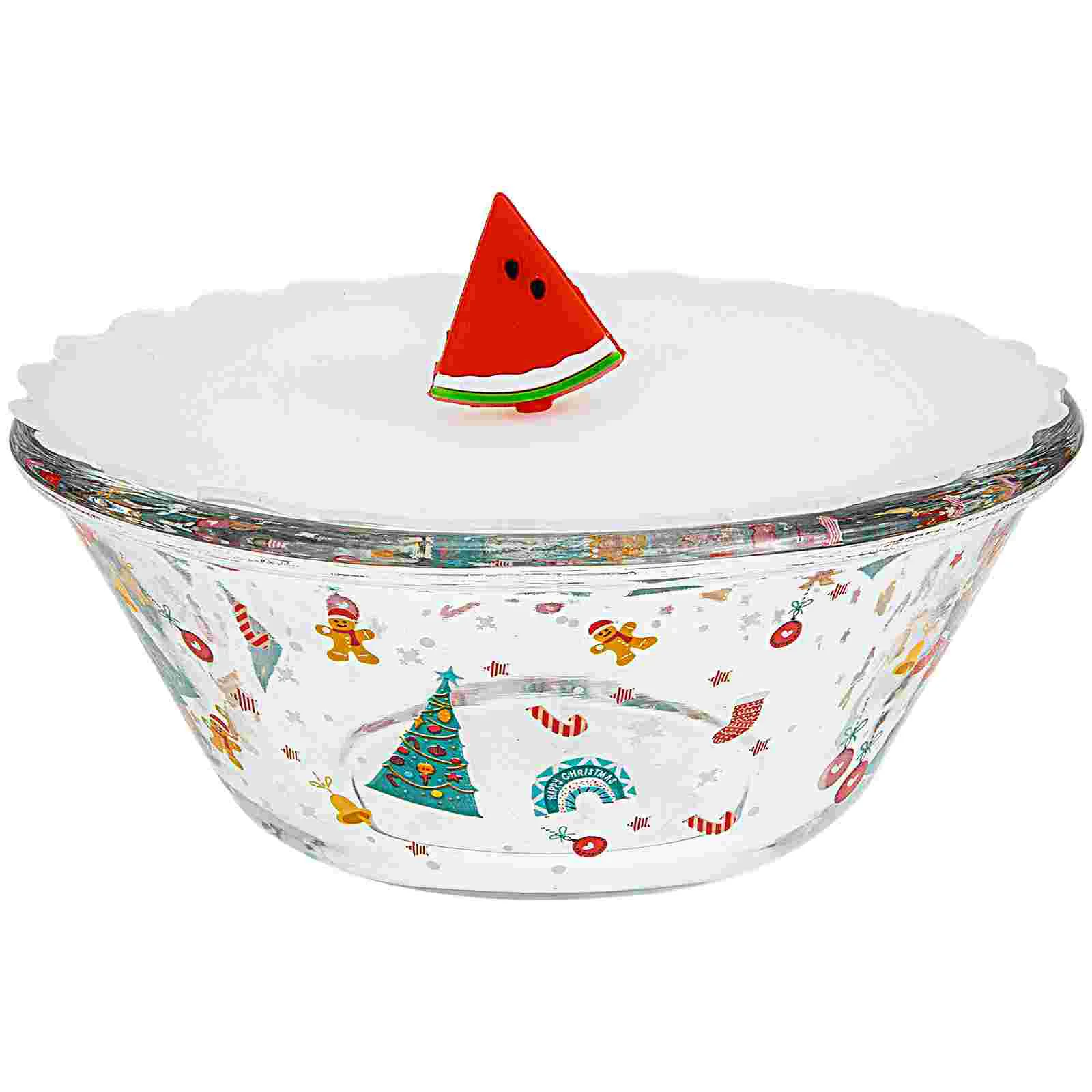 

1 Set Ice Cream Bowl Glass Salad Holder Glass Fruit Bowl with Cover Glass Milkshake Bowl