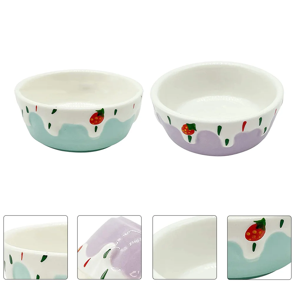 

Bowl Ceramichamster Pet Feeder Containerfeeding Dish Water Rabbit Hedgehog Guineahoming Dog Bowls Rodents Basin Plate Cute