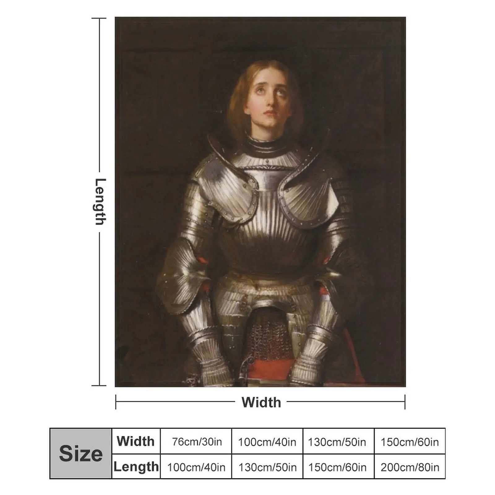 John Everett Millais - Джоан Д?Арк (1865) Одеяло Идеи подарков на День святого Валентина