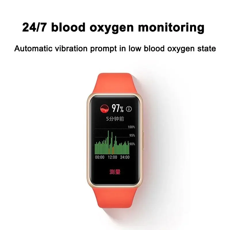Смарт-браслет Huawei Band 6 мониторинг кислорода в крови напоминание о сердечном ритме