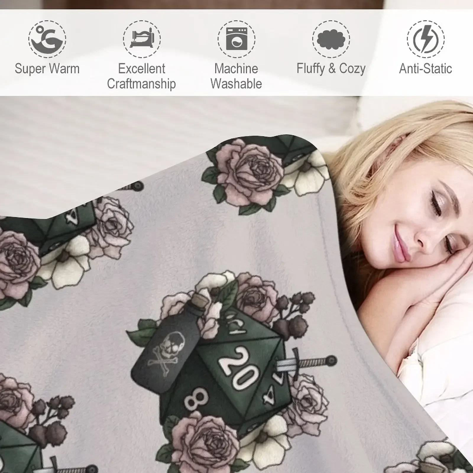 Rogue Class D20 - настольное игровое одеяло с кубиками милые клетчатые тонкие одеяла в