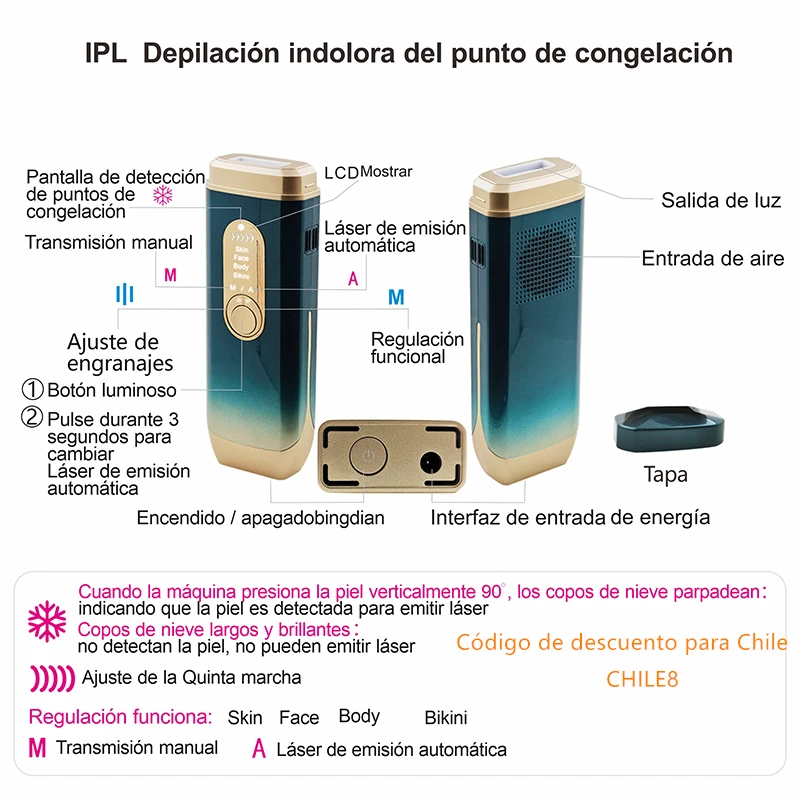 Рисунок 3 - Лазерный эпилятор для удаления волос IPL с охлаждением