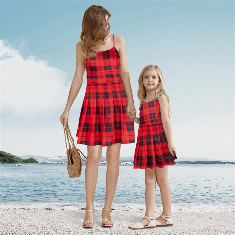 

ПСЖ набор на День Матери 2022 для родителей и детей одинаковый семейный образ для мамы и дочери одинаковое пляжное платье наряд Детская одежд...