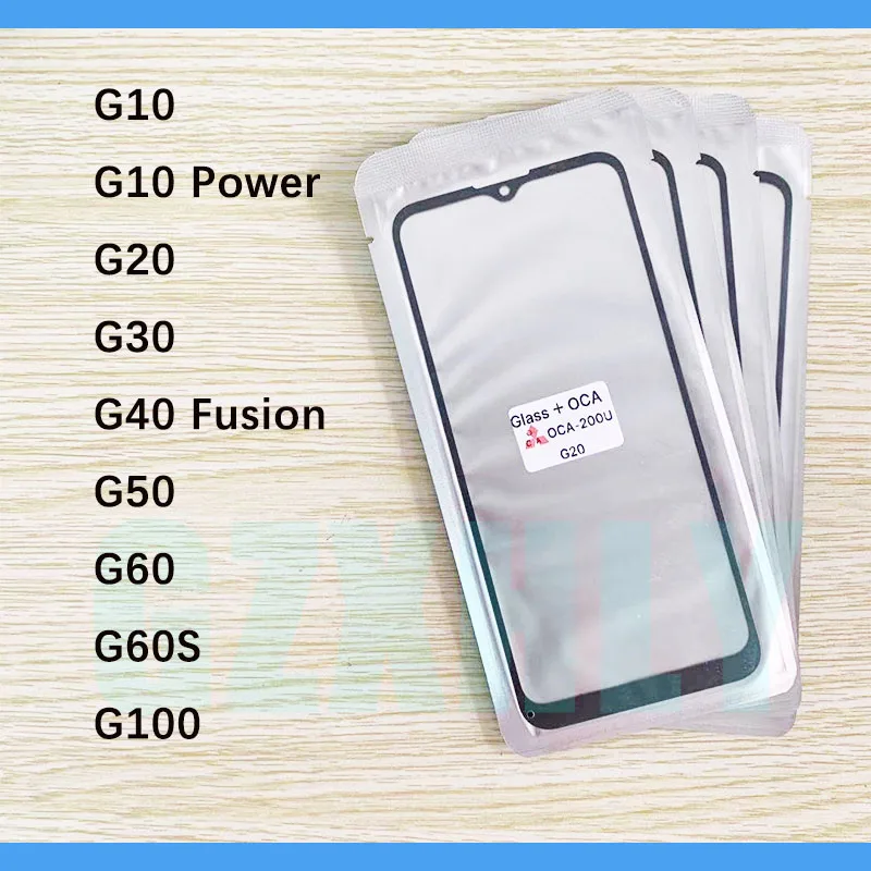 10 шт./лот переднее стекло + OCA LCD Внешний объектив для Motorola Moto G20 G30 G50 G60s G10 Power G100 G40
