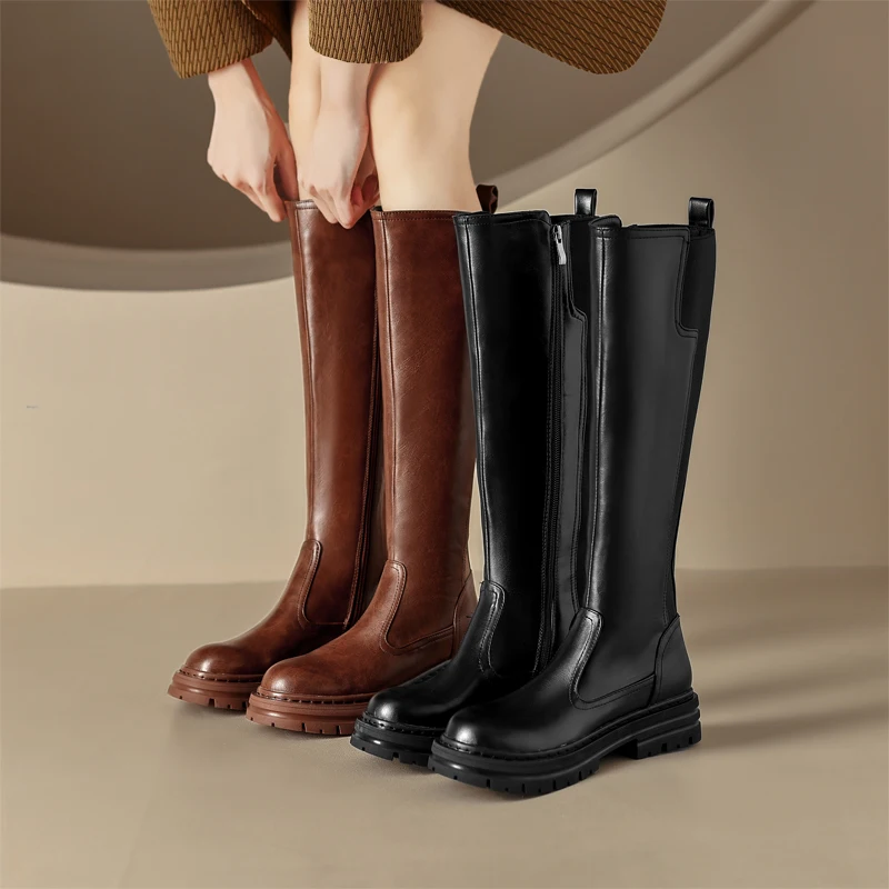 

Autumn Martin Boots Ladies Winter Chelsea Boots Fashion and Popular Women's Knight Boots Thick-soled White Smoke Tube Boots