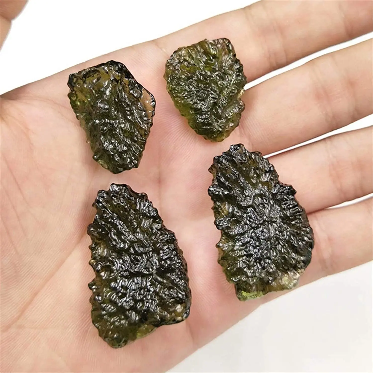 Неправильной формы чешские подвески из метеорита Moldavite Осенний грубый камень