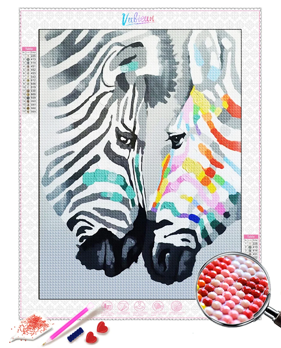 

Алмазная 5D картина «Зебра» с лошадьми, вышивка крестиком, алмазная вышивка, картина стразы, домашний декор