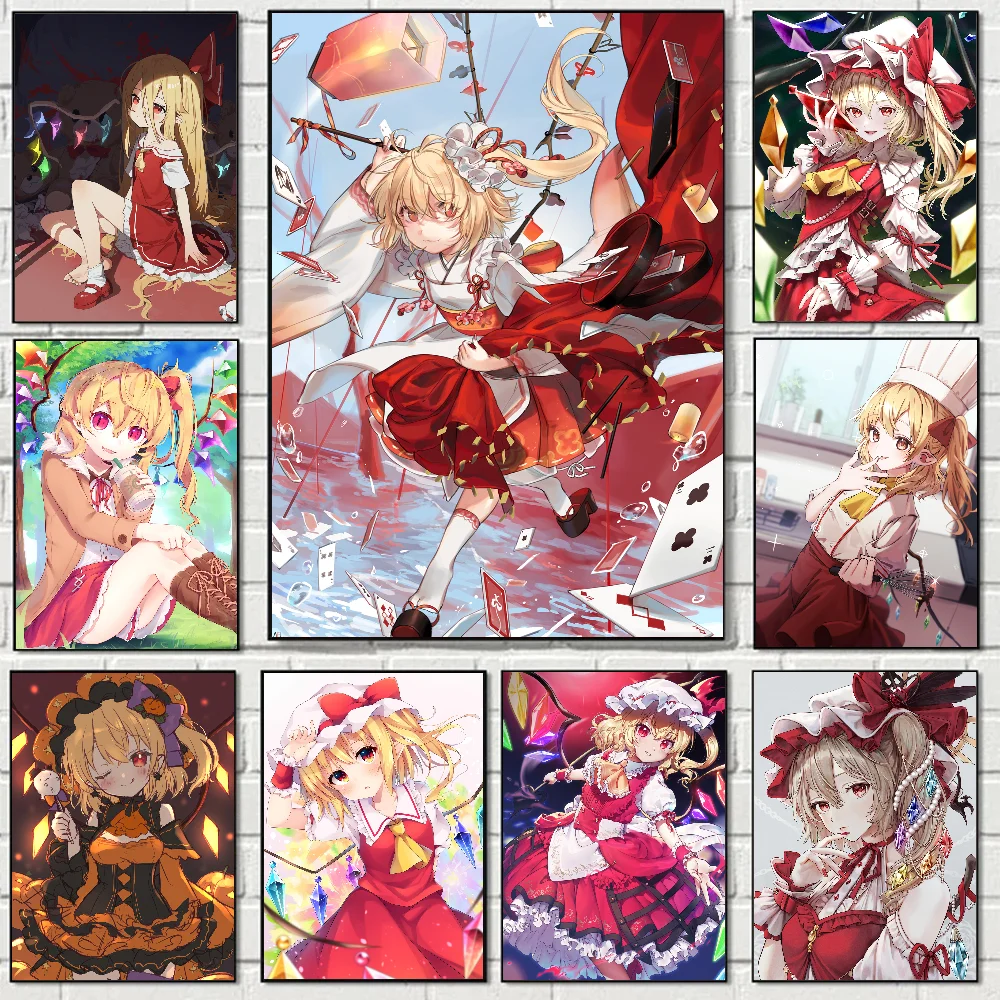 Flandre Scarlet Touhou Project Series плакат наклейки художественные настенные фрески Декор