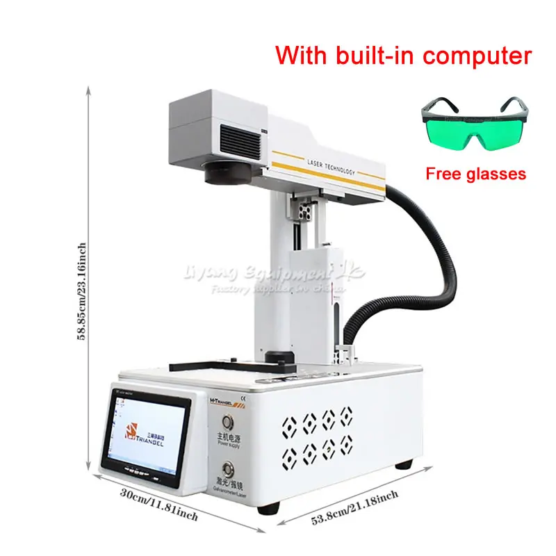 

20W Fiber Laser Cutting Marking Machine DIY LCD Separator For iPhone XS XSMAX X 8P 8 Back Glass Metal Wood CNC Printer Engraver