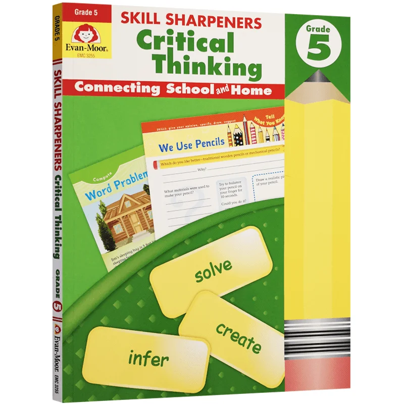 

Original English Assessment Books Evan-Moor Skill Sharpeners Critical Thinking Grade 5 Evanmoor Children's Study Exercise Book