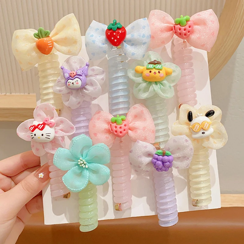 Kawaii Sanrio кудрявый Женский Галстук для детей милая мультяшная повязка волос