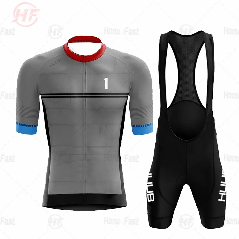 

New 2022 HUUB Men's Cycling Clothes Wear Better Rainbow Team Cycling Jersey Short Sleeve Cycling Clothing Summer Road Bike Sets