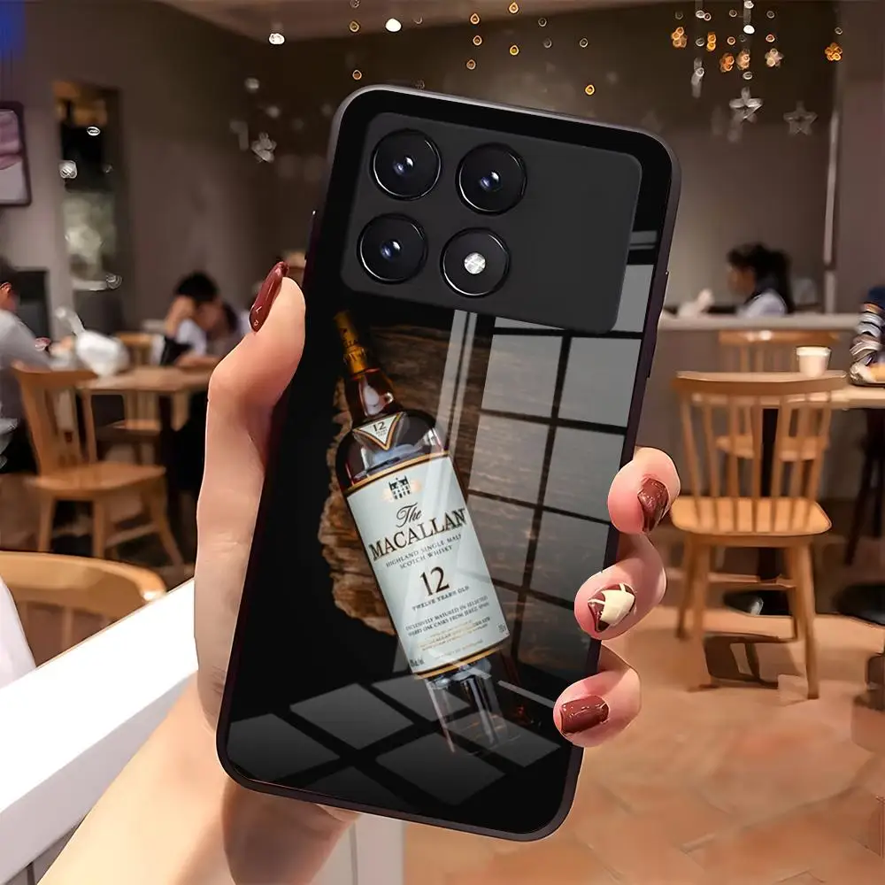 Фото Чехол для телефона Alcohol M-Macallan-N для Xiaomi 17 15 14 13 T Pro Ultra Redmi 15 14 Pro Plus 4G 5G A7, стеклянный чехол №4