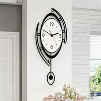 nordic wall clock pendulum modern design decorative large wall watch decoration home quartz creative living room horloge