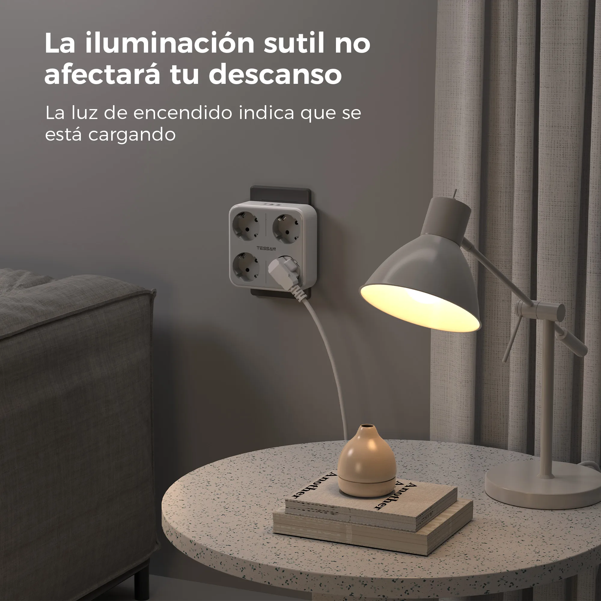 Настенная розетка TESSAN с несколькими евровилками