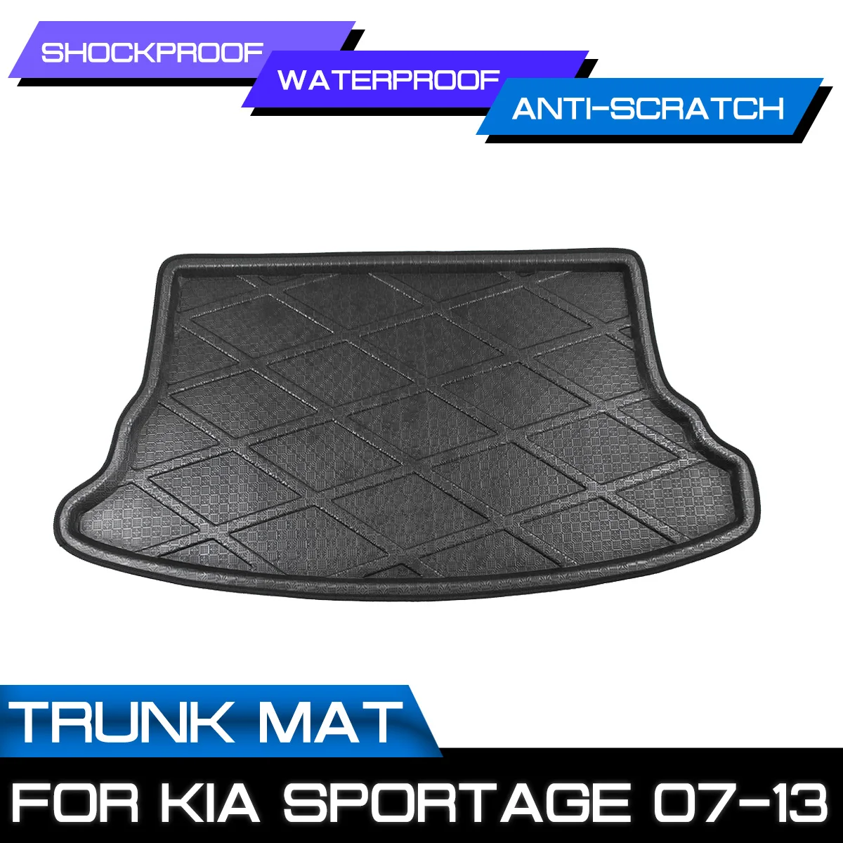 

Car Rear Trunk Boot Mat Waterproof Floor Mats Carpet Anti Mud Tray Cargo Liner For KIA Sportage 2007 2008 2009-2013