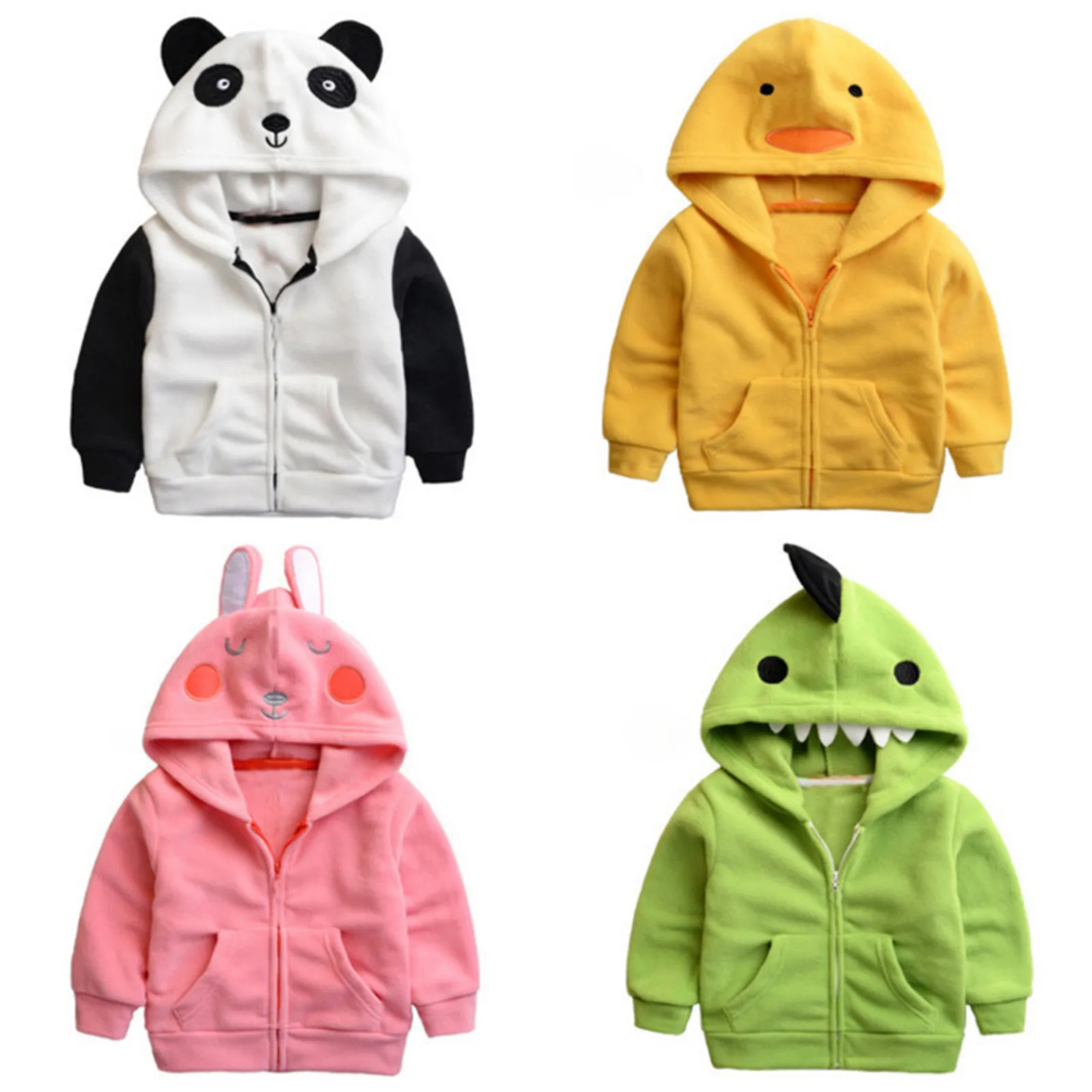 

Детская осенняя куртка с длинным рукавом, с животными