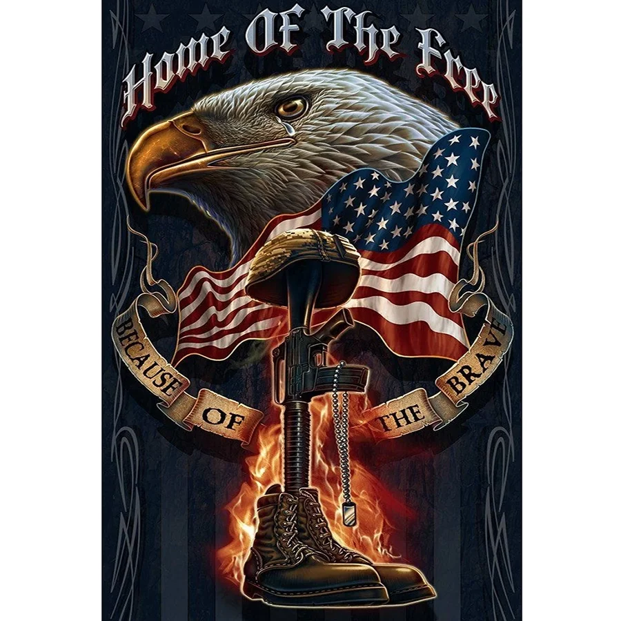 Набор для вышивки крестиком сделай сам 5D военный пистолет с американским флагом