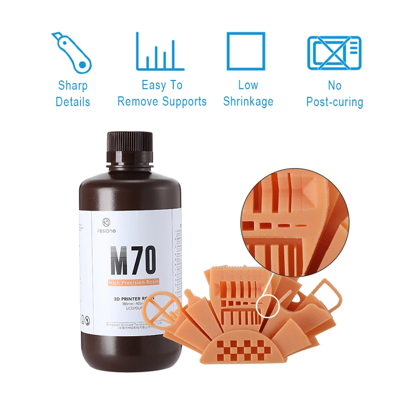 

2023 M70 1 кг смола для 3D-принтера Elegoo Anycubic SLA DLP LCD 405 нм УФ Смола 3d принтер