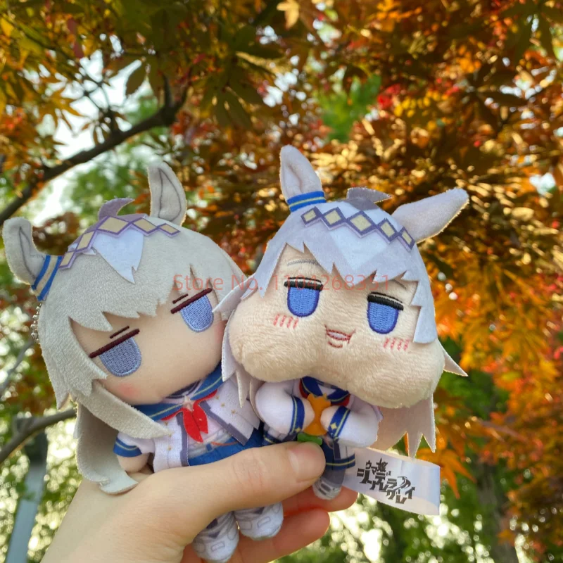 Фото Оригинальная коллекционная плюшевая кукла-подвеска BANDAI Umamusume Oguri Cap Tamamo Cross, 10 см, милая аниме-фигурка, игрушка-подарок №5