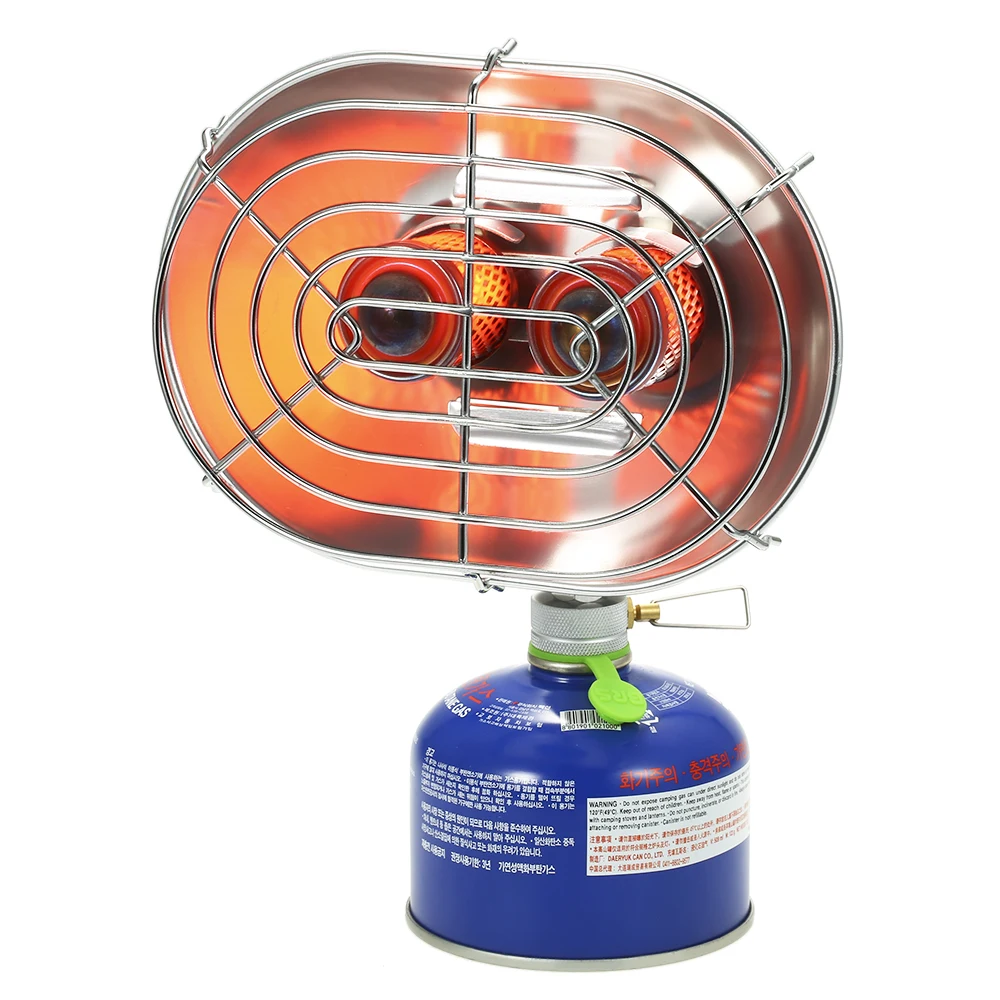 

Double Head Outdoor Heaters Portable Infrared Ray Camping Heating Stove Warmer Heating Gas Stove for Outdoor winter equipment