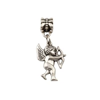 100pcs tibetan silver dangle loveangel cupid alloy charm pendant for jewelry making findings 15x33mm a 417a