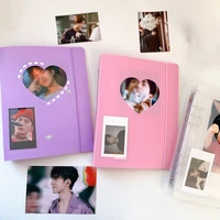 korean portable diy photo album cover kpop binder inner pages storage book sticker small card storage a5 binder photocard holder