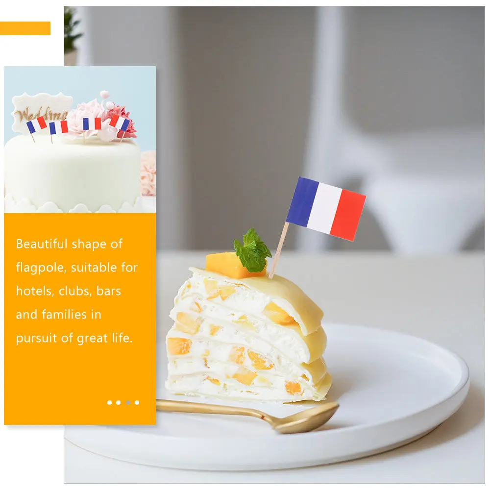 Фото 200 шт. Декоративные флажки-шпажки для торта, украшения для десертов, топперы для кексов, флаги стран мира, пики для еды, фруктов, сэндвичей, для вечеринок №5