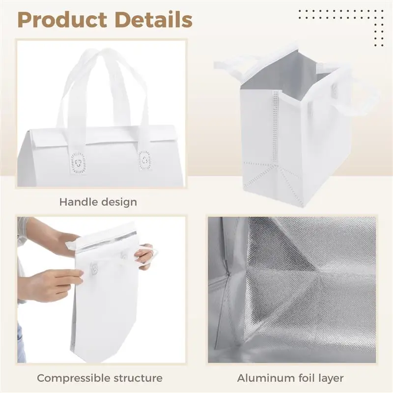 50 шт. изолированные пакеты на вынос объемная сумка для еды термоизоляция кофе