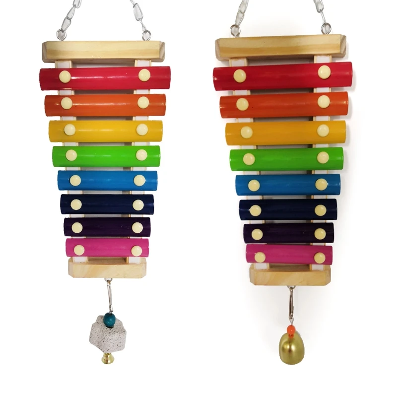 

Hanging Chicken Sound Toys Hens Rooster Suspensible Wooden Pecking Xylophone Toy