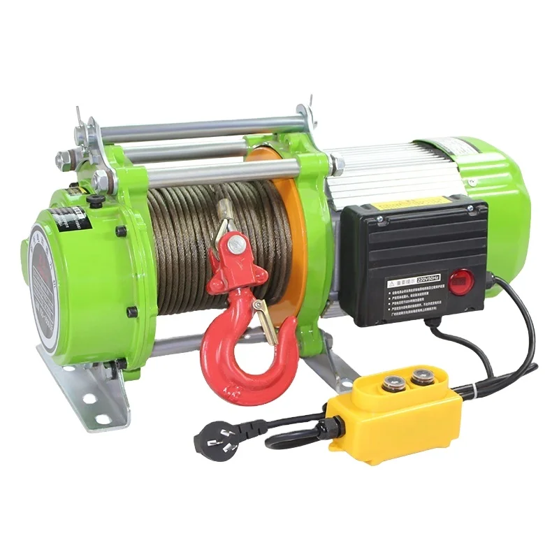

220V mini motor lift hoist electric powered high speed winch for high lifting height