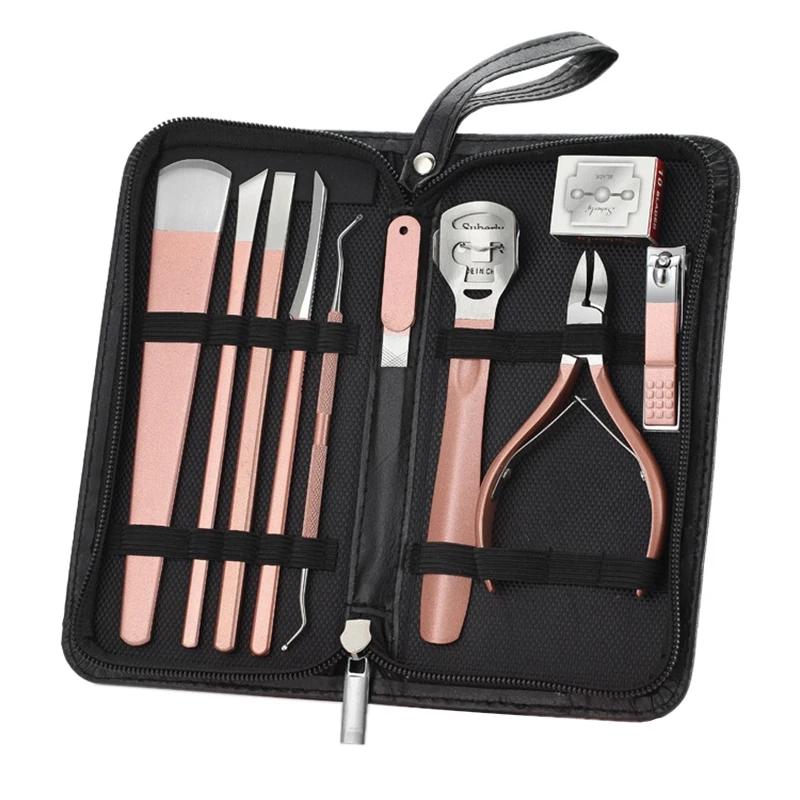 

10 в 1, набор инструментов для педикюра из нержавеющей стали