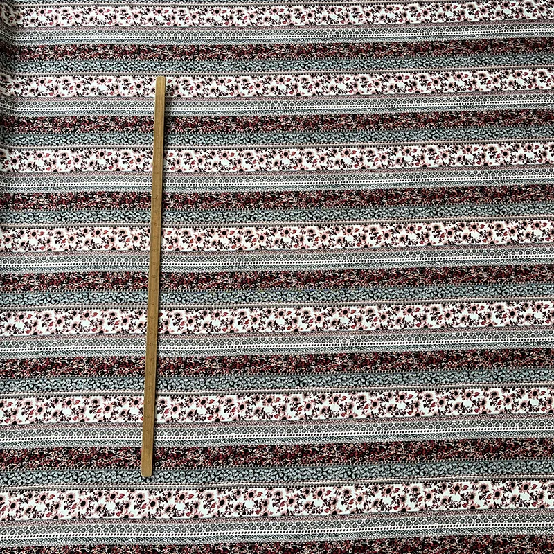 100*145 см мягкая вискоза хлопковая ткань с цветочным принтом для шитья