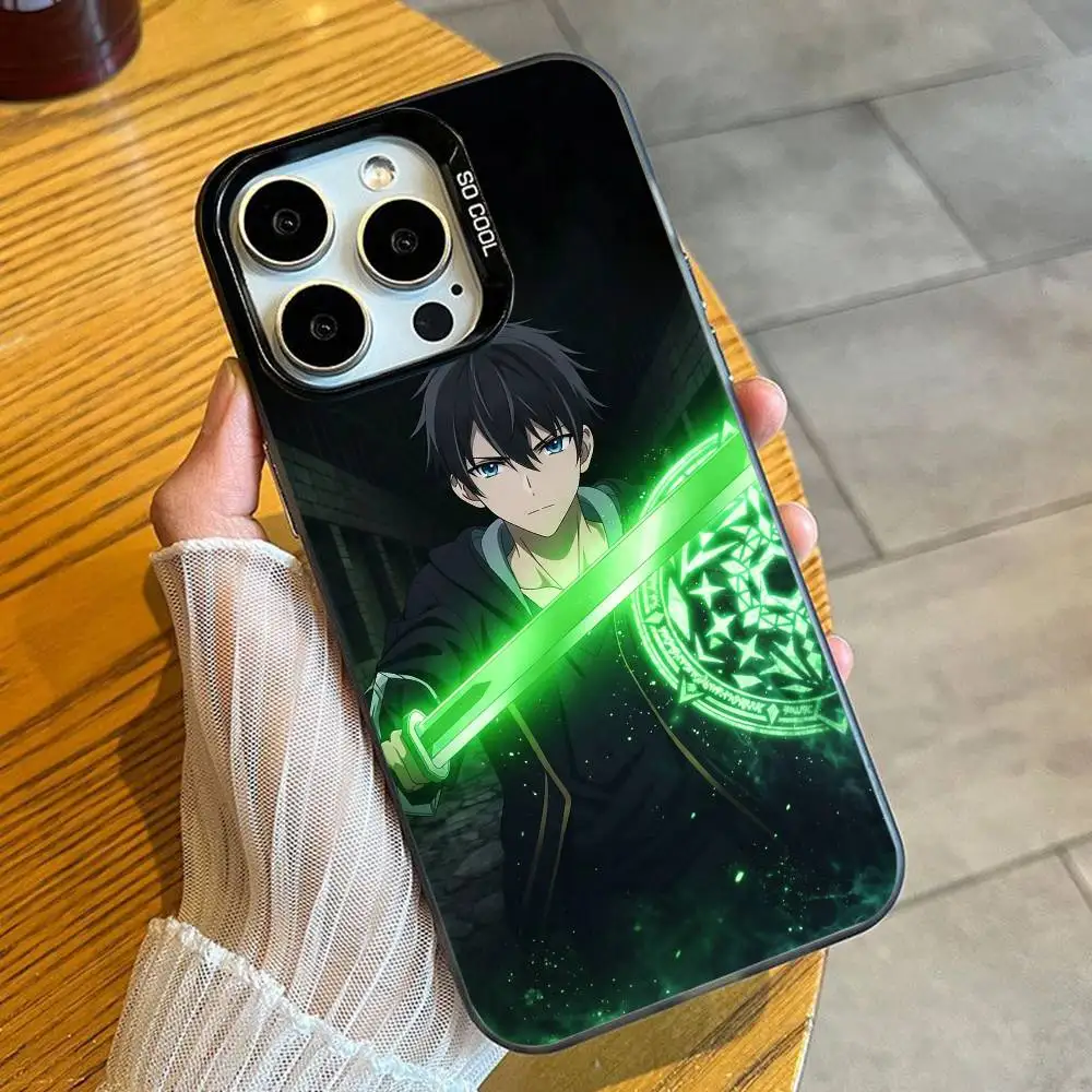 Фото Аниме-чехол для телефона Orun Dura Jack-of-All-Trades для iPhone 16 17 15 14 12 13 Pro Max, черный, матовый, ударопрочный. №3