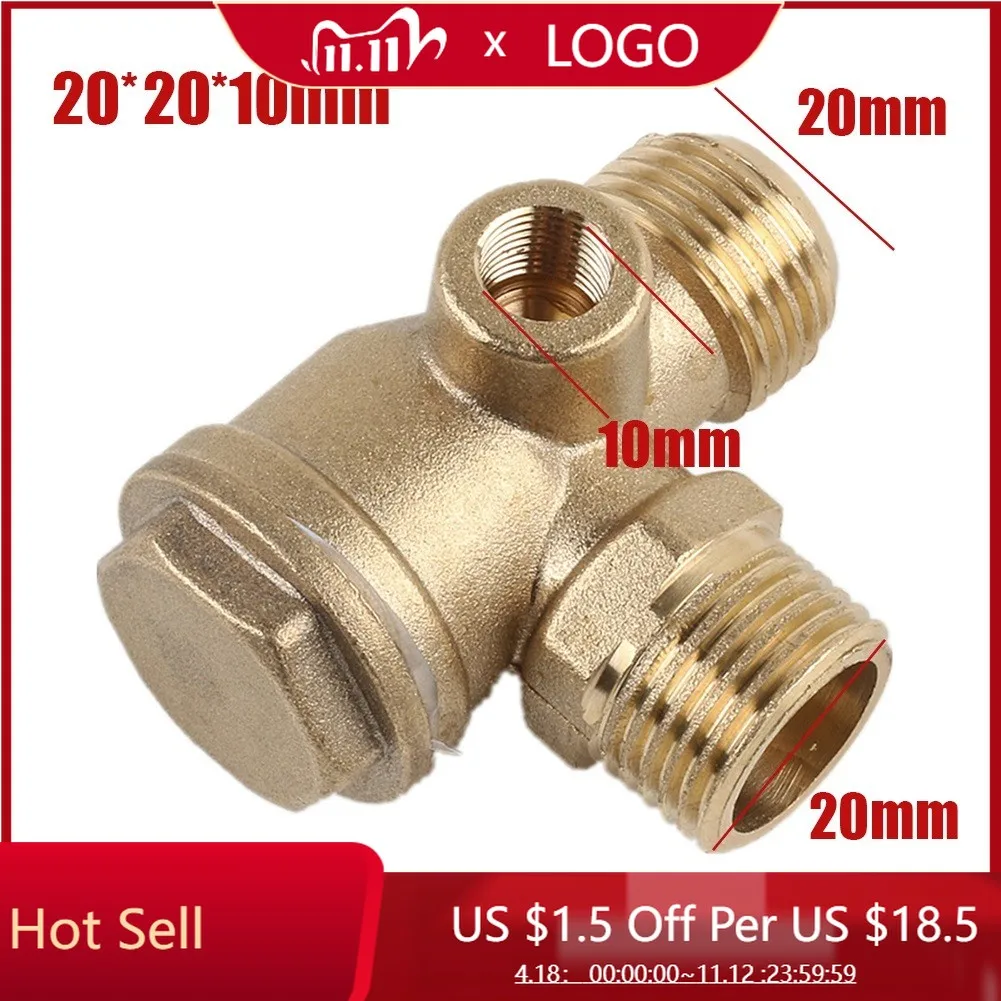 1 шт. Задвижка для воздушного компрессора, отделение, 3-х портовое латунное мужское резьбовое соединение инструмент 20*20*10 мм включено.