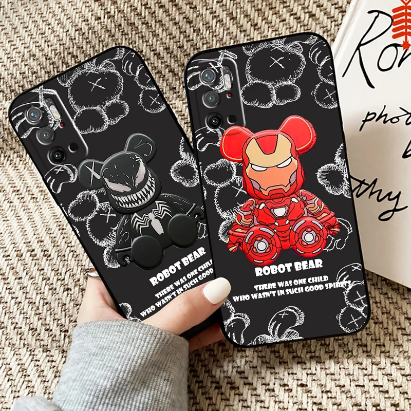 

Marvel Cute Spiderman Venom Bear For Xiaomi Poco M3 PRO 5G For POCO X3 Pro NFC X3 F3 GT Phone Case Silicone Cover Coque Back