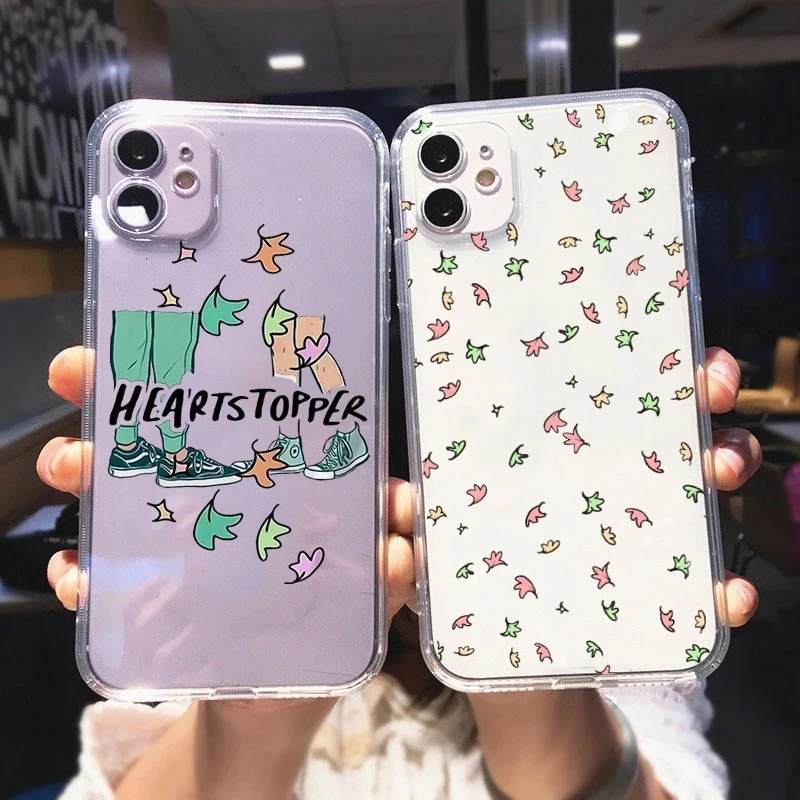 Heartstopper Phone Case for IPhone 14 11 12 13 X XR XS Pro SE 2020 7 8 Plus Charlie Nick Transparent Silicone Mobile Back Cover