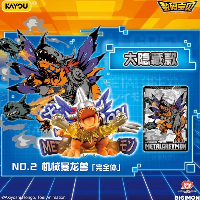 Фото KAYOU Digimon Dimensional Evolution Adventure Vol.1 Mega Secret WarGreymon Резиновые мини-фигурки из аниме, коллекционные игрушки, подарки №3