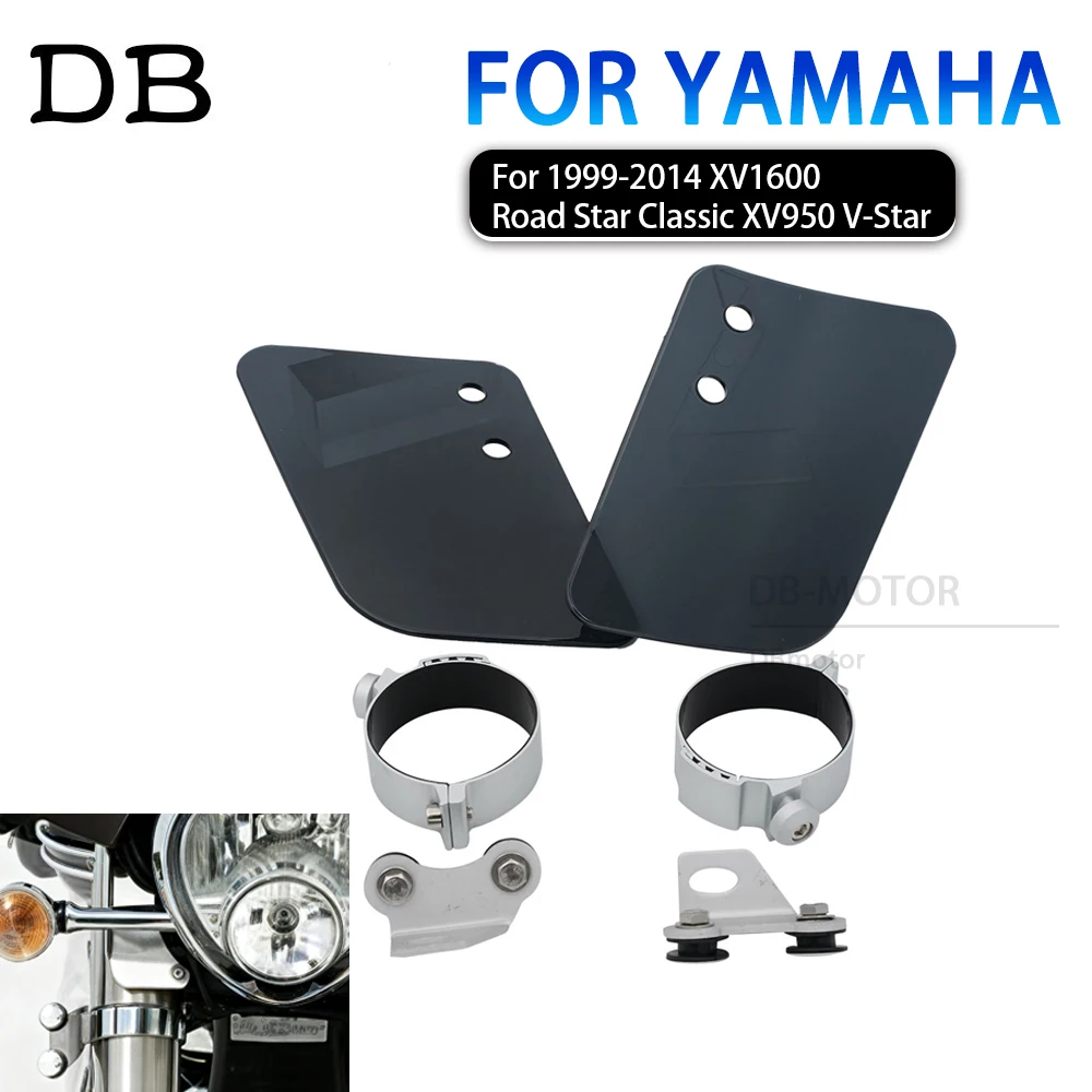 Фото Ветровые дефлекторы передней вилки для Honda Shadow VT750C Yamaha V-Star XVS950 Kawasaki Vulcan VN2000A, защита от ветрового щита мотоцикла №1