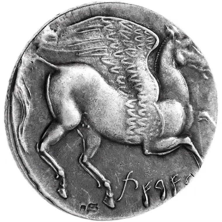 

Древние греческие монеты, монета Пегаса 39 мм, коллекция, античная копия