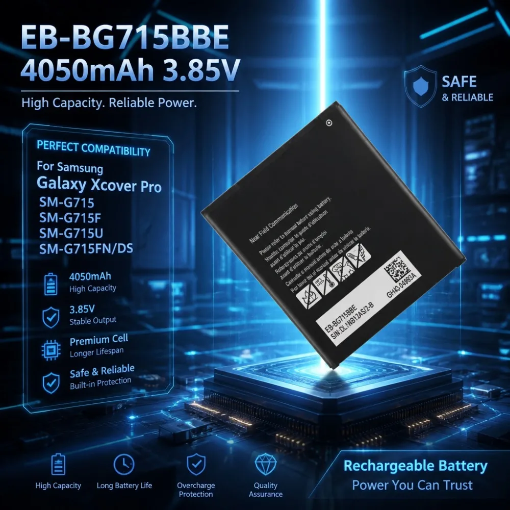 Фото Новая сменная батарея EB-BG715BBE 4050 мАч 3,85 В для телефона Samsung Galaxy Xcover Pro SM‑G715 SM‑G715F SM‑G715U SM‑G715FN/DS №1