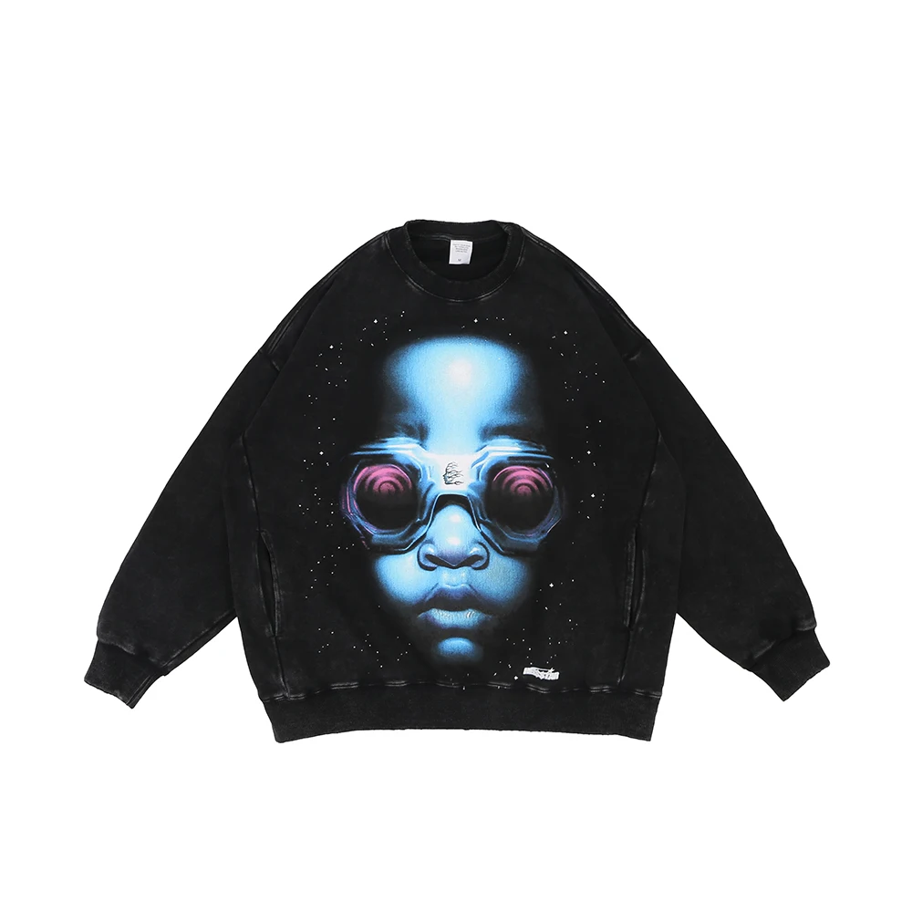 

Уличная одежда Y2k, классные мешковатые толстовки с принтом для мальчиков, для мужчин и женщин, повседневные толстовки с круглым вырезом, пуловеры оверсайз